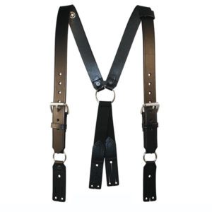 BareBones Firefighter's Leather Suspenders - 6" Longer