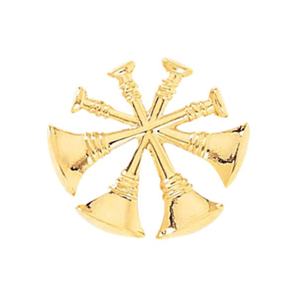 Blackinton 4 Crossed Gold Bugles