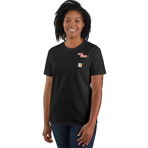 Carhartt Women's Loose Fit Heavyweight Short-Sleeve Pocket T-Shirt with Cal Fire Logo